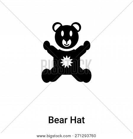 Bear Hat Icon In Trendy Design Style. Bear Hat Icon Isolated On White Background. Bear Hat Vector Ic