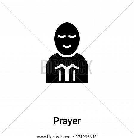 Prayer Icon In Trendy Design Style. Prayer Icon Isolated On White Background. Prayer Vector Icon Sim