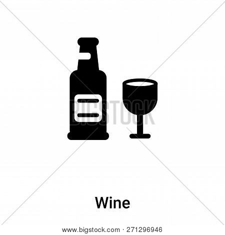 Wine Icon In Trendy Design Style. Wine Icon Isolated On White Background. Wine Vector Icon Simple An