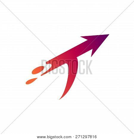 Fast Arrow Letter T Initial Name Logo Template