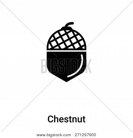 Chestnut Icon In Trendy Design Style. Chestnut Icon Isolated On White Background. Chestnut Vector Ic