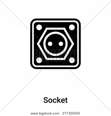 Socket Icon In Trendy Design Style. Socket Icon Isolated On White Background. Socket Vector Icon Sim