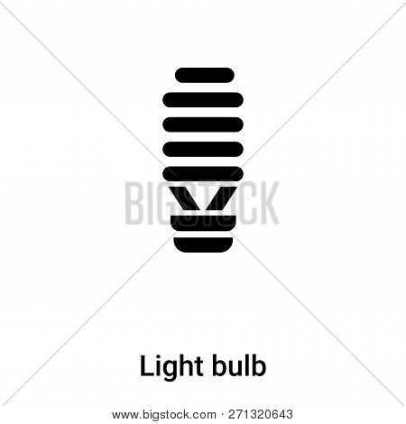 Light Bulb Icon In Trendy Design Style. Light Bulb Icon Isolated On White Background. Light Bulb Vec