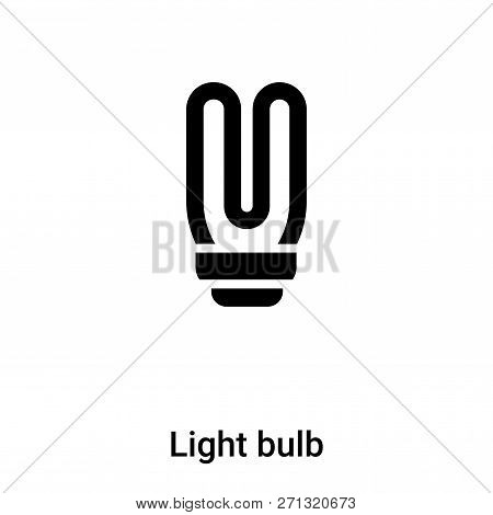 Light Bulb Icon In Trendy Design Style. Light Bulb Icon Isolated On White Background. Light Bulb Vec