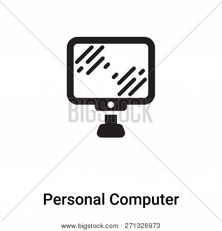 Personal Computer Icon In Trendy Design Style. Personal Computer Icon Isolated On White Background. 