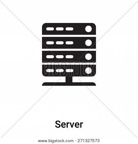 Server Icon In Trendy Design Style. Server Icon Isolated On White Background. Server Vector Icon Sim