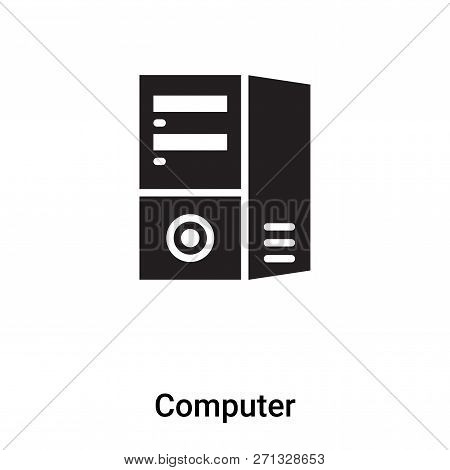 Computer Icon In Trendy Design Style. Computer Icon Isolated On White Background. Computer Vector Ic