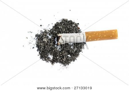 Cigrette na białym tle