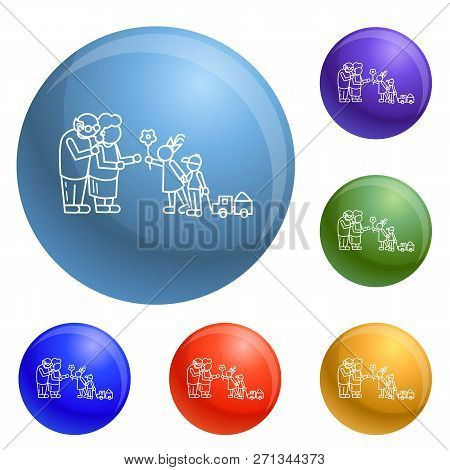 Old Person Nephew Concept Background. Outline Old Person Nephew Concept Background For Web Design Is