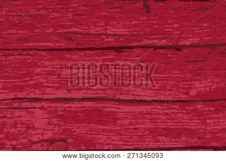 Driftwood Timber Background With A Red Paint Overlay