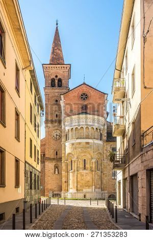 Cathedral Of Saint Domninus (san Donnino) In The Streets Of Fidenza - Italy