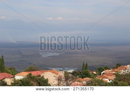 Wide Alazani Valley In The East Georgia