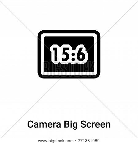 Camera Big Screen Size Icon In Trendy Design Style. Camera Big Screen Size Icon Isolated On White Ba