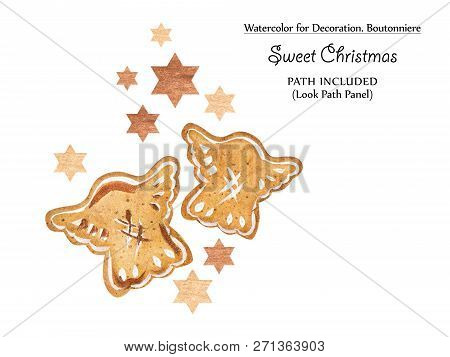 Sweet Vignettes With Gingerbreads And Golden Stars