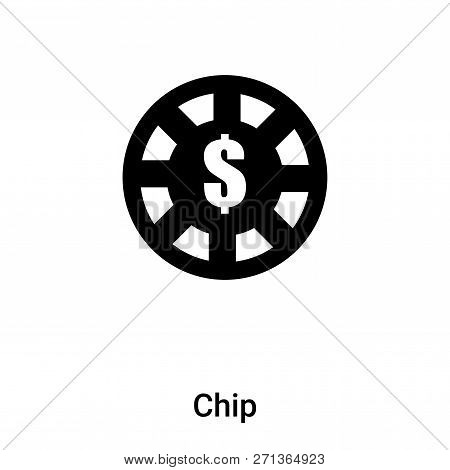 Chip Icon In Trendy Design Style. Chip Icon Isolated On White Background. Chip Vector Icon Simple An