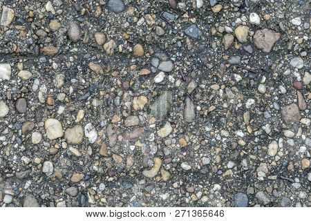 Pebble Stone Cement Natural Adged Texture Background