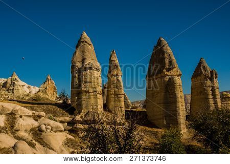 Cappadocia, Anatolia, Turkey, Love Valley, Gorkundere: Small Valley Of Love. Beautiful Landscape Wit