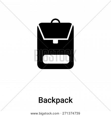 Backpack Icon In Trendy Design Style. Backpack Icon Isolated On White Background. Backpack Vector Ic