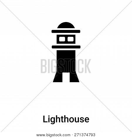 Lighthouse Icon In Trendy Design Style. Lighthouse Icon Isolated On White Background. Lighthouse Vec