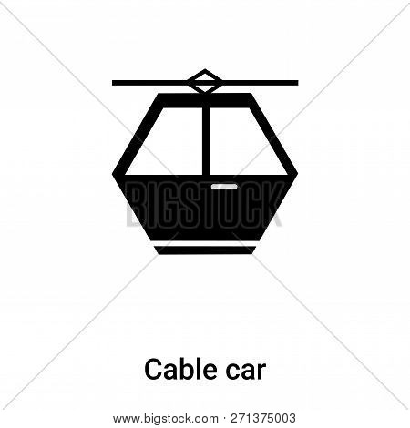 Cable Car Icon In Trendy Design Style. Cable Car Icon Isolated On White Background. Cable Car Vector