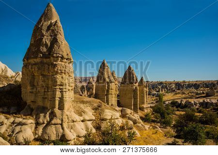 Cappadocia, Anatolia, Turkey, Love Valley, Gorkundere: Beautiful Landscape With Unusual Mountains An