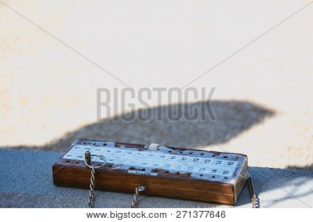 Petanque Scoreboard On The Game Track While The Match Is Played