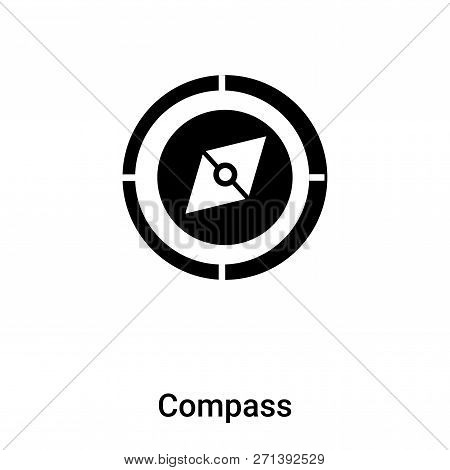 Compass Icon In Trendy Design Style. Compass Icon Isolated On White Background. Compass Vector Icon 