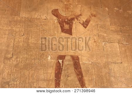Buildings And Columns Of Ancient Egyptian Megaliths. Ancient Ruins Of Egyptian Buildings