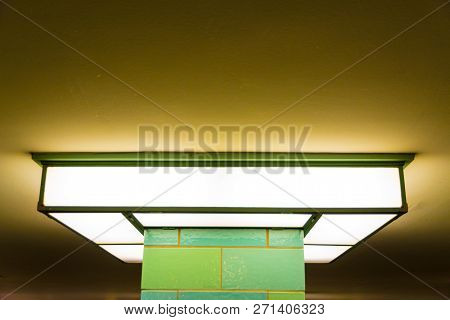 Architectural Particular Of A Subway Station In Berlin, Germany