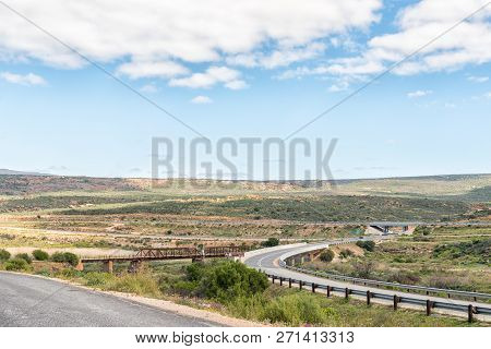 The Road Interchange On Road N7 At Clanwilliam. The Old Road Bridge Is Visible