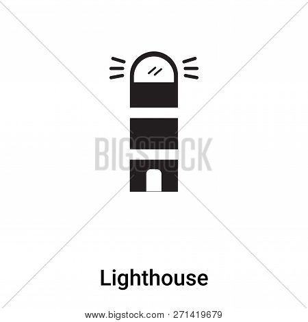 Lighthouse Icon In Trendy Design Style. Lighthouse Icon Isolated On White Background. Lighthouse Vec