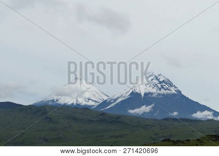 The Kamchatka Volcano. Klyuchevskaya Hill. The Nature Of Kamchatka, Mountains And Volcanoes