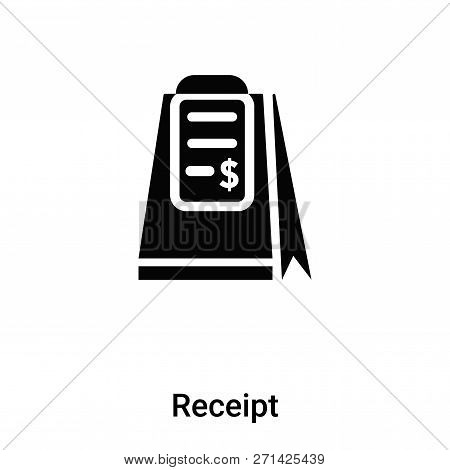 Receipt Icon In Trendy Design Style. Receipt Icon Isolated On White Background. Receipt Vector Icon 