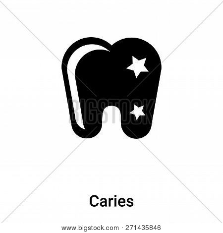Caries Icon In Trendy Design Style. Caries Icon Isolated On White Background. Caries Vector Icon Sim
