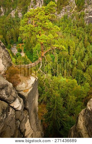 Rock Formations Of The Elbe Sandstone Mountains Around The Baste