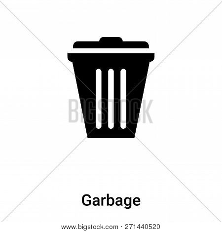 Garbage Icon In Trendy Design Style. Garbage Icon Isolated On White Background. Garbage Vector Icon 