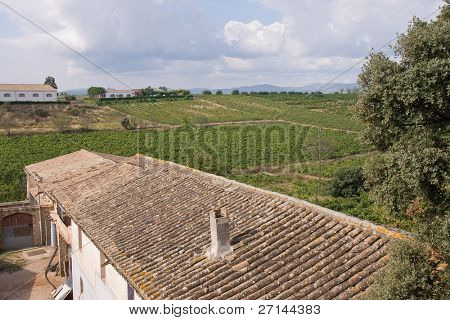 oud herenhuis in Catalaanse wijn regio, Spanje