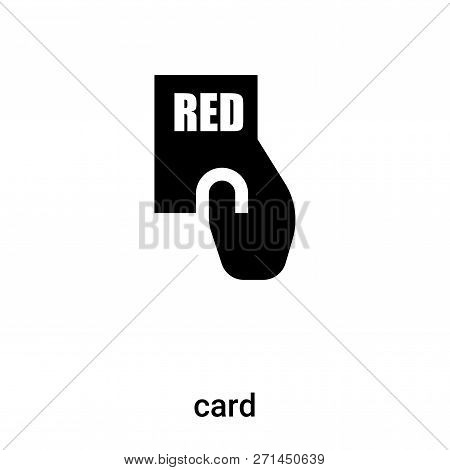 Red Card Icon In Trendy Design Style. Red Card Icon Isolated On White Background. Red Card Vector Ic