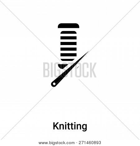 Knitting Icon In Trendy Design Style. Knitting Icon Isolated On White Background. Knitting Vector Ic