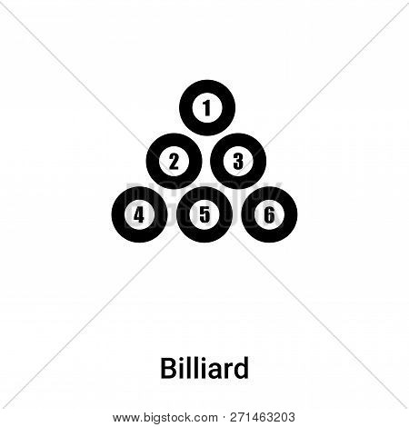 Billiard Icon In Trendy Design Style. Billiard Icon Isolated On White Background. Billiard Vector Ic