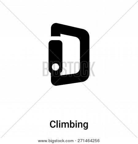 Climbing Icon In Trendy Design Style. Climbing Icon Isolated On White Background. Climbing Vector Ic