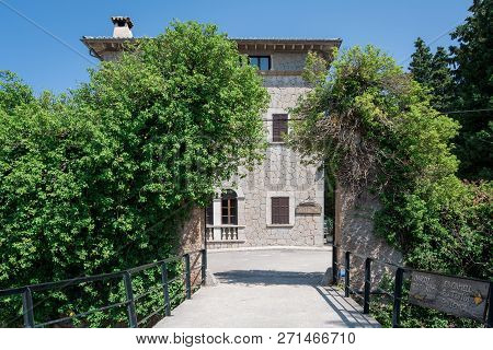 Mallorca, Spain - July 19, 2013: Santuari De Lluc. View Of The Famous Monastery On The Island Of Mal