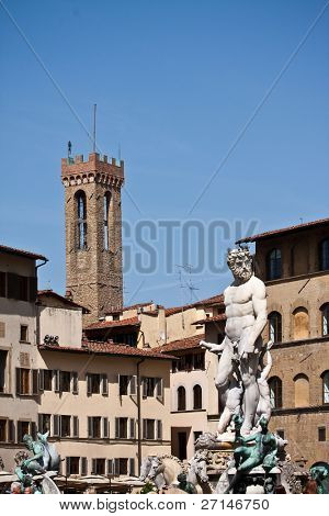 Fontana di Nettuno ve Florencii, Itálie