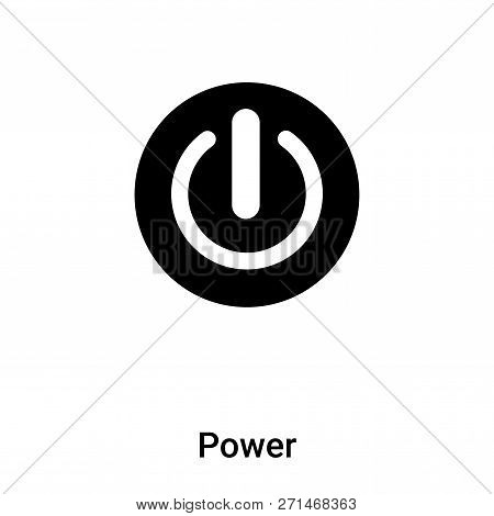Power Icon In Trendy Design Style. Power Icon Isolated On White Background. Power Vector Icon Simple