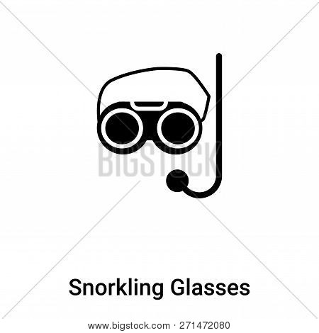 Snorkling Glasses Icon In Trendy Design Style. Snorkling Glasses Icon Isolated On White Background. 