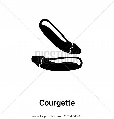 Courgette Icon In Trendy Design Style. Courgette Icon Isolated On White Background. Courgette Vector