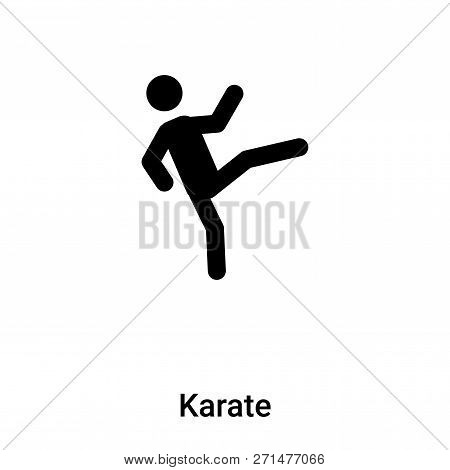 Karate Icon In Trendy Design Style. Karate Icon Isolated On White Background. Karate Vector Icon Sim