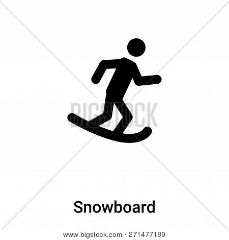 Snowboard Icon In Trendy Design Style. Snowboard Icon Isolated On White Background. Snowboard Vector