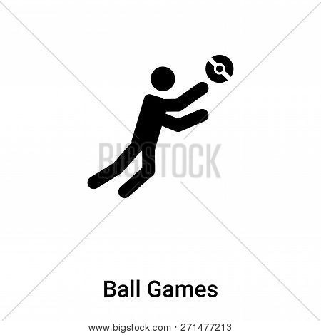 Ball Games Icon In Trendy Design Style. Ball Games Icon Isolated On White Background. Ball Games Vec