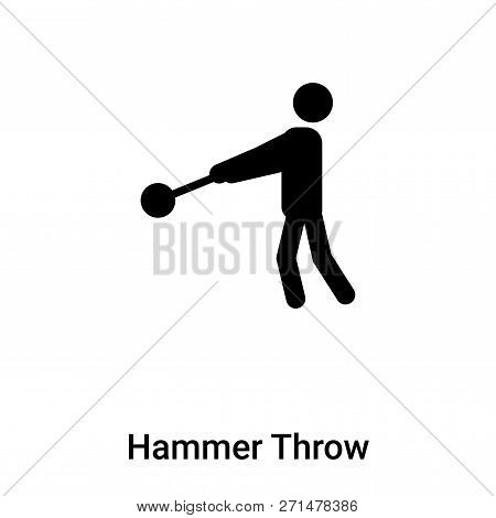 Hammer Throw Icon In Trendy Design Style. Hammer Throw Icon Isolated On White Background. Hammer Thr